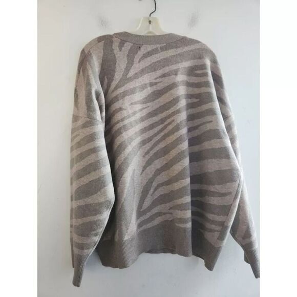 Tahari Women Taupe Beige & Grey "Grandpa" Cardigan/Top Sweater Set size 2X - Picture 3 of 11